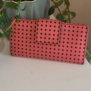 Fossil polka dot wallet